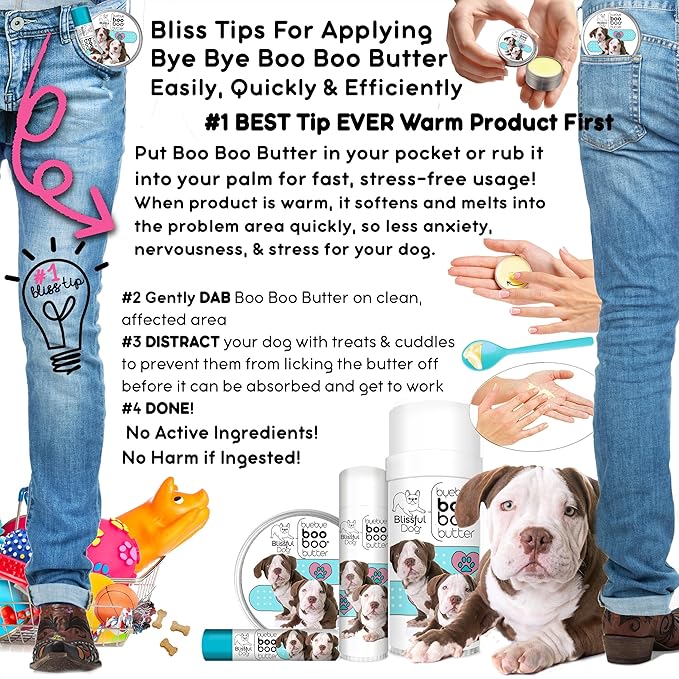 The Blissful Dog 2 oz TIN American Bulldog Booboo Butter