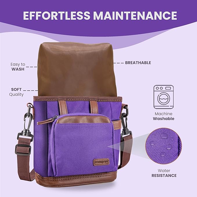 BEAU&FUR Dog Treat Pouch with Clicker for Training - Hands-Free Dog Treat Bag with Magnetic Closure, Built-in Poop Bag Holder Pocket