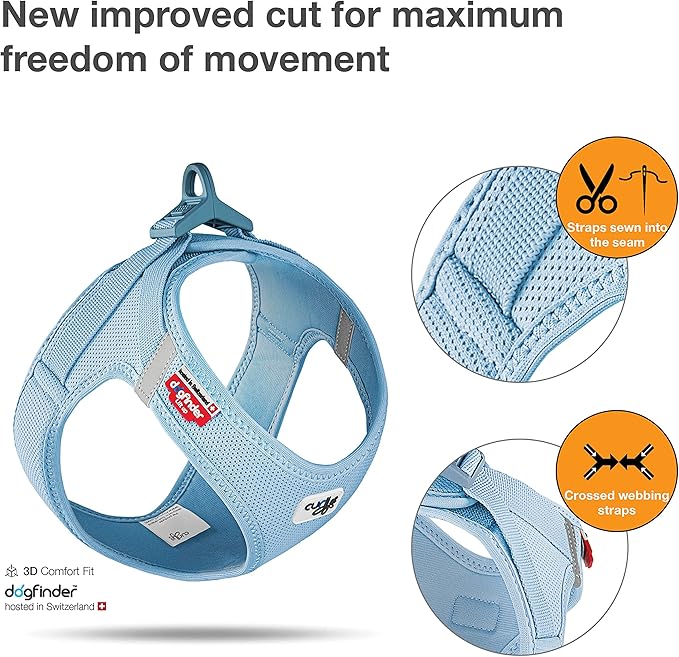 Vest Harness curli Clasp Air-Mesh SkyBlue 3XS