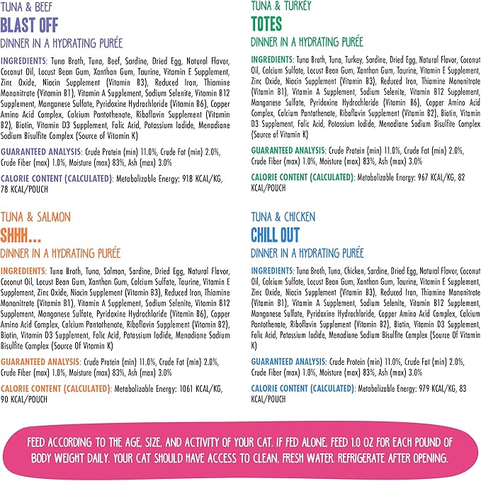 Weruva B.F.F. Play - Best Feline Friend Paté Lovers, Aw Yeah!, Paté Partay! Variety Pack, 3oz Pouch (Pack of 12)