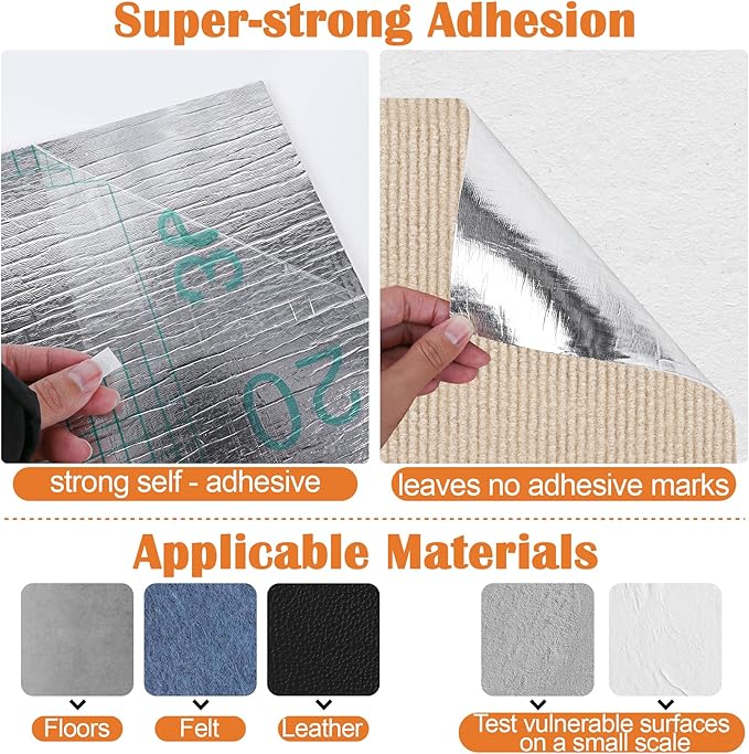 Cat Scratch Furniture Protector - 40" x 13.8" Trimmable Self-Adhesive Cats Claws Scratch Pads, DIY Cat Climbing Couch Protector for Scratch Post Cat Tree Replacement Indoor (Khaki)