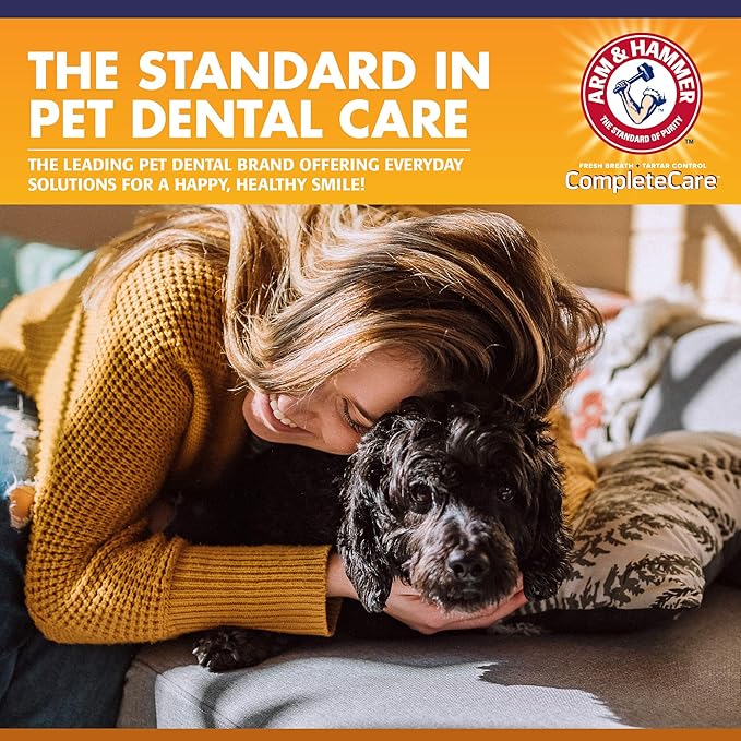 Arm & Hammer Complete Care Puppy Dental Kit, Chicken Flavor Enzymatic Dog Toothpaste, Toothbrush, & Microfiber Brush, Baking Soda + Calcium, Enhanced Formula, 2.5oz