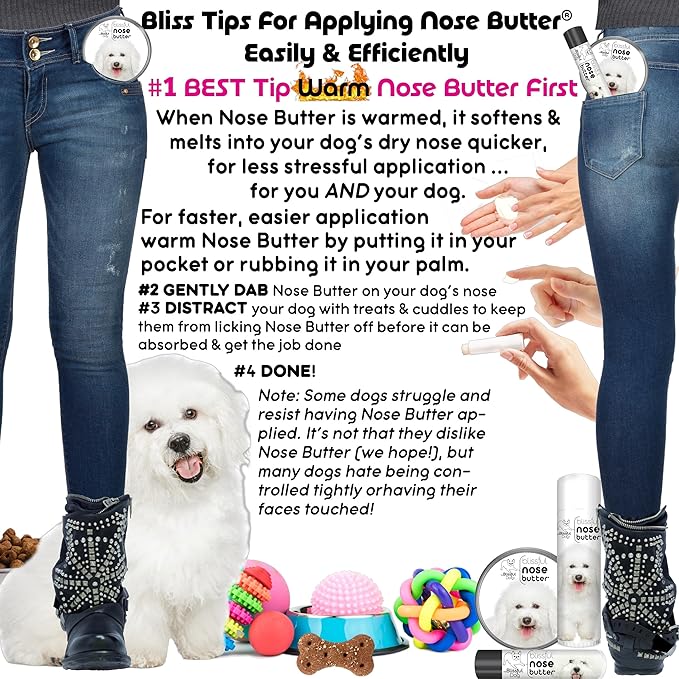 The Blissful Dog Bichon Frise Unscented Nose Butter, 0.50-Ounce