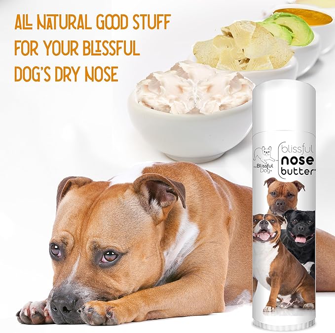 The Blissful Dog Staffordshire Pitbull Terrier Unscented Nose Butter - Dog Nose Butter, 0.50 Ounce
