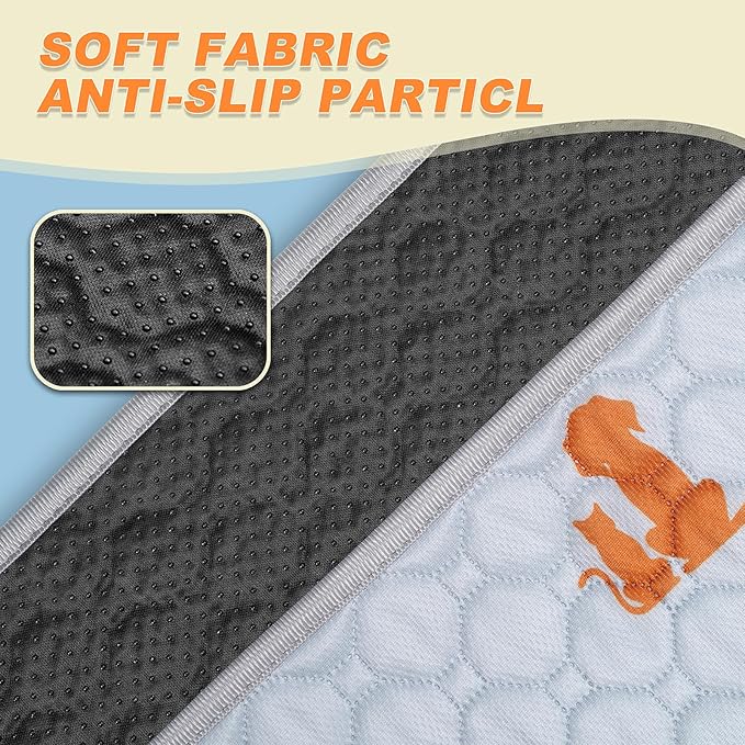 Washable Pee Pads for Dogs, 2 Pack Reusable Puppy Pads, Waterproof Pet Pee Pads for Dog Potty Training, Extra Large Dog Pee Pads for Crate, Playpen, and Whelping, Orange 24"x36"
