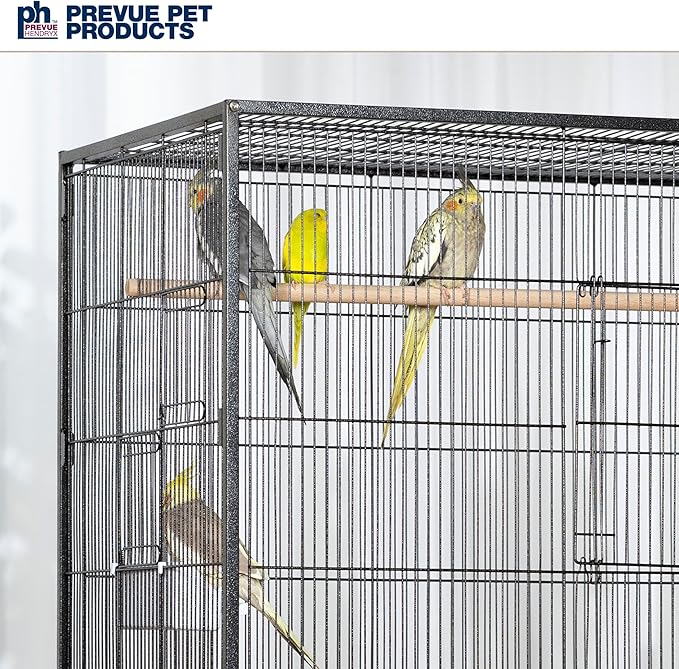 Prevue Hendryx F050 Pet Products Wrought Iron Flight Cage, X-Large, Hammertone Black