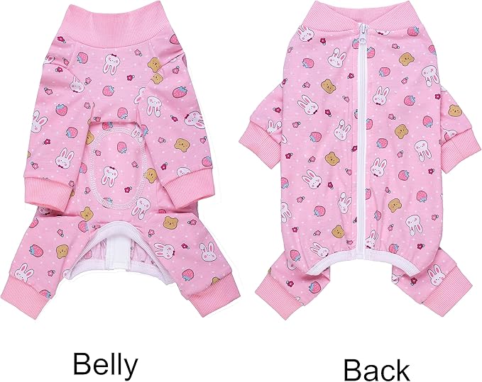 Pink Dog Recovery Suit Female Male For Small Medium Dogs,Dog Surgical Recovery Suite Bodysuit After Surgery Zipper On Back Puppy Cat Long Sleeve Onesies Bodysuit After Surgery Wound Protective