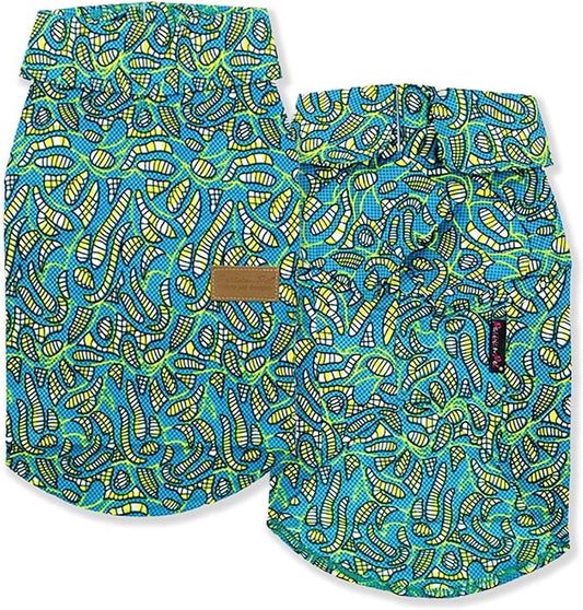 Parisian Pet Tribal Camp Dog Beach Shirt - 100% Cotton - XL Summer Clothes - Stylish Costume - Breathable and Cool - Machine Washable