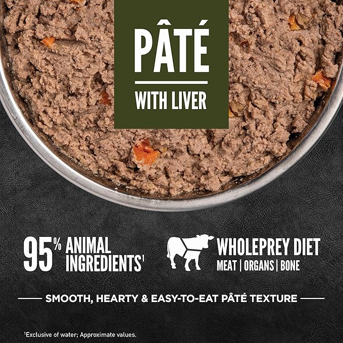 ORIJEN Pate Wet Dog Food Tundra Recipe with Liver 12.8oz Cans (12 Count)