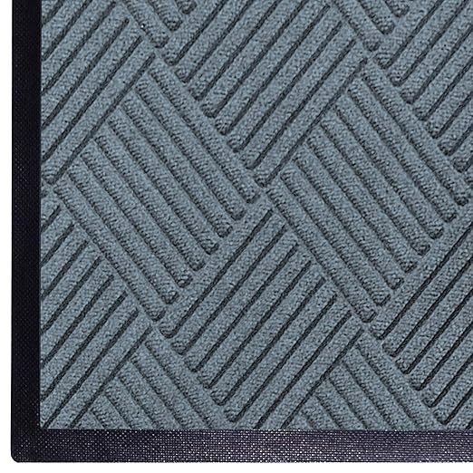 WaterHog Diamond-Pattern Commercial Grade Entrance Mat, Indoor/Outdoor Floor Mat 3' Length x 2' Width, Bluestone by M+A Matting