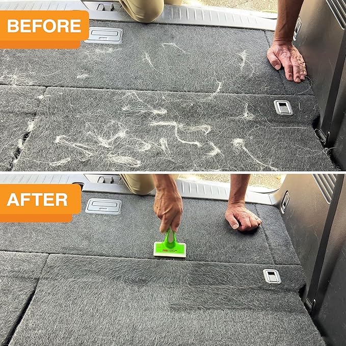 FurDozer X6 Pet Hair Remover & Auto Detailing Tool - Cat & Dog Hair Remover for Carpets, Car Interiors, Couches, Bedding, & Pet Furniture - Reusable Pet Hair Removal Tool for Cat and Dog Fur & Lint