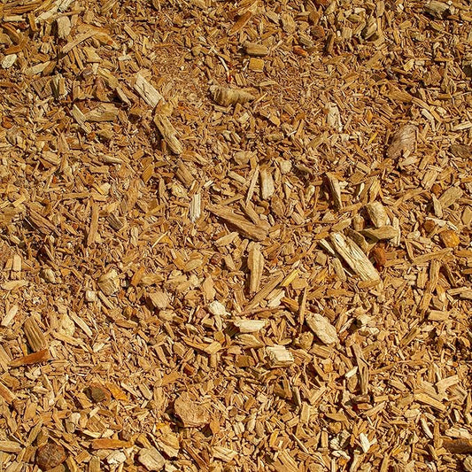 Premium Gold Wood Mulch for Landscaping, Gardens, Lawns, Potting Media, and Potted Plants (0.3 CF - 8 L - 9 QTS)
